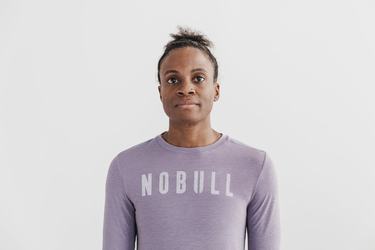 Nobull Women's Long Sleeves Lavender | Australia (VR7930)